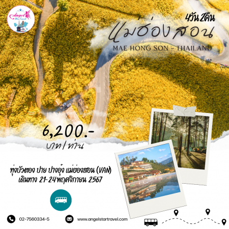 ทัวร์ในประเทศ AD02-01 ทุ่งบัวตอง ปาย ปางอุ๋ง แม่ฮ่องสอน  (291267)