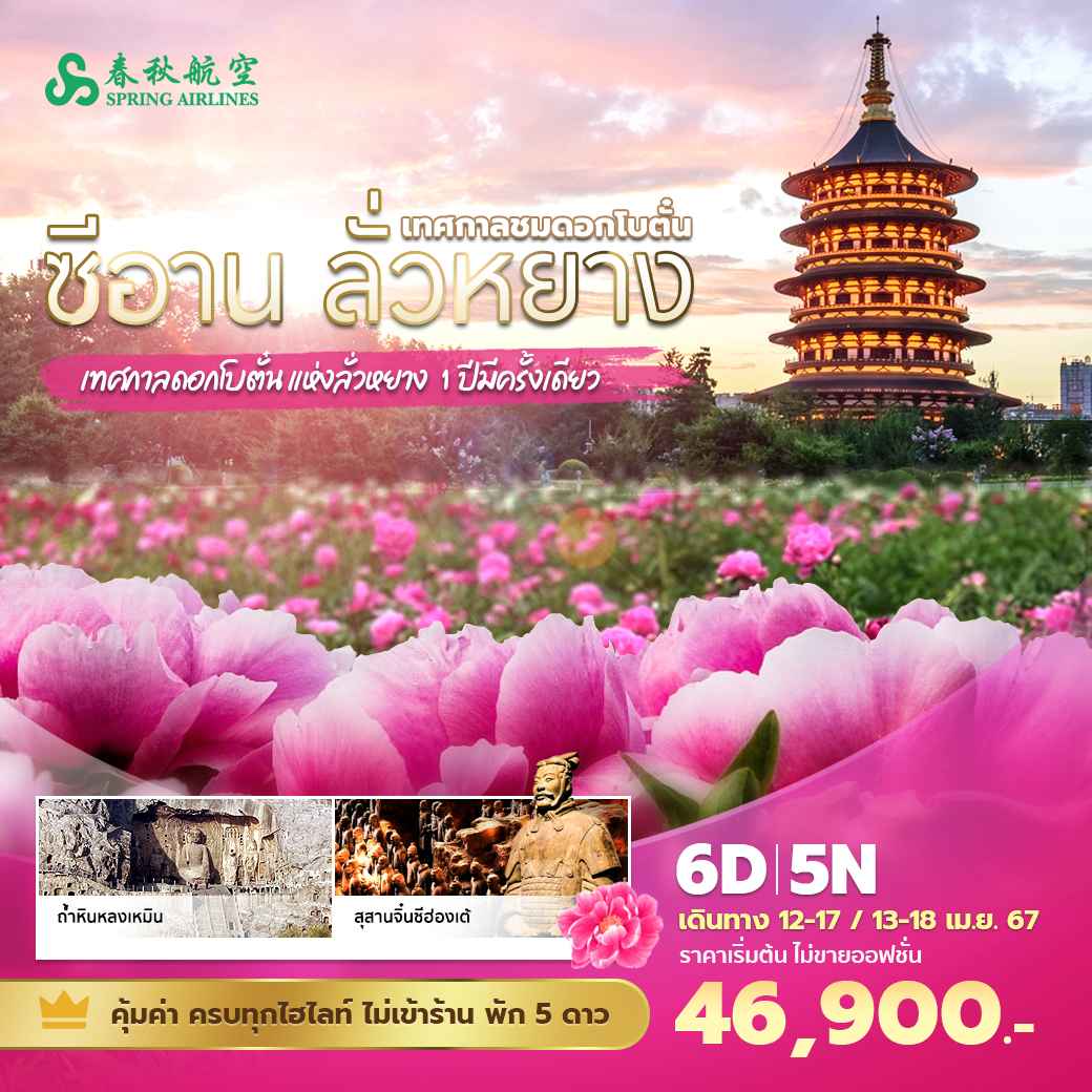 ทัวร์จีน ACH57-07 เทศกาลดอกโบตั๋น ซีอาน (130467)