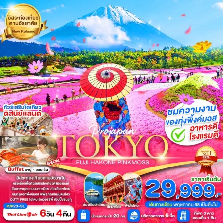 ทัวร์ญี่ปุ่น AJP81-04 TOKYO FUJI HAKONE PINK MOSS PJP23 (300568)