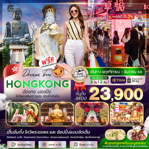 ทัวร์ฮ่องกง AHK32-03  HONGKONG-NGONGPING360  (081266)
