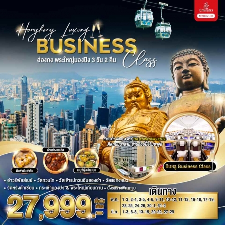 ทัวร์ฮ่องกง AHK26-06 Hongkong Business Class พระใหญ่นองปิง MYBC2-EK (270668)