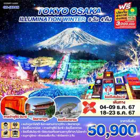 ทัวร์ญี่ปุ่น AJP75-47 TOKYO OSAKA ILLUMINATION WINTER (181267)   