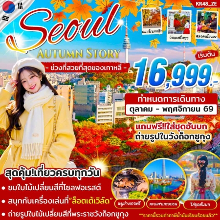 ทัวร์เกาหลี AKR08-02  ทัวร์เกาหลี SEOUL AUTUMN STORY KR48 (271169)