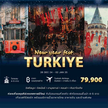 ทัวร์ตุรกี ATK283-02 Turkey New Year Fest with 2 domestic flights (261267)