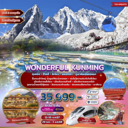 ทัวร์จีน ACH48-14 WONDERFUL KUNMING KMG12TG (291267)