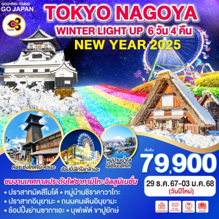 ทัวร์ญี่ปุ่น AJP75-53 TOKYO NAGOYA WINTER LIGHT UP NEW YEAR HND-TG020 (291267)