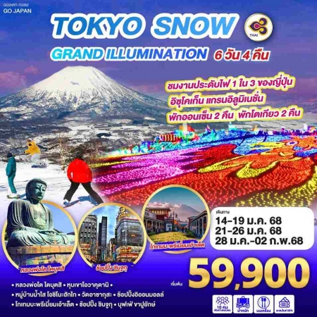 ทัวร์ญี่ปุ่น AJP75-61 TOKYO SNOW GRAND ILLUMINATION TG062 (280168)    