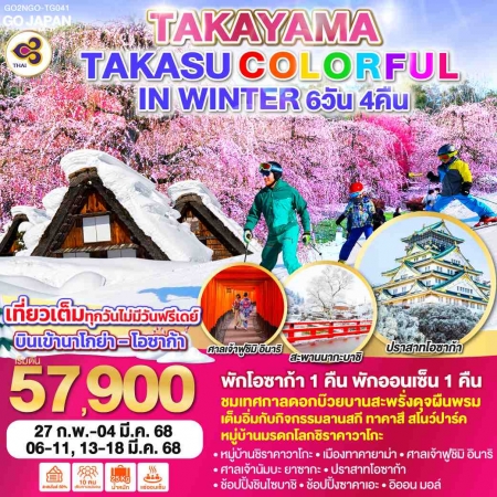 ทัวร์ญี่ปุ่น AJP75-01 TAKAYAMA TAKASU COLORFUL IN WINTER NGO-TG041 (130368)