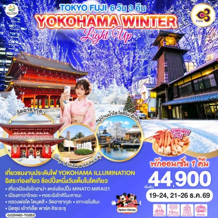 ทัวร์ญี่ปุ่น AJP75-06 TOKYO FUJI YOKOHAMA WINTER LIGHT UP  HND-TG053 (211269)