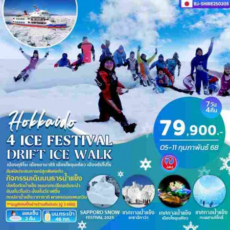 ทัวร์ญี่ปุ่น AJP62-22  4 ICE FESTIVAL DRIFT ICE WALK(050268)      