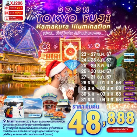 ทัวร์ญี่ปุ่น AJP65-47 TOKYO FUJI KAMAKURA ILLUMINATION ปีใหม่ โตเกียวคืนข้ามปี (311267)