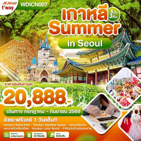 ทัวร์เกาหลี AKR09-01 เกาหลี Summer in Seoul อิสระฟรีเดย์ 1 วันเต็ม WDICN007 (230969)