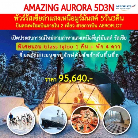 ทัวร์รัสเซีย ARS246-01 AMZING AURORA  ล่าแสงเหนือมูร์มันสค์ (050368) 