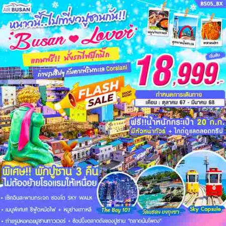 ทัวร์เกาหลี AKR04-04 เกาหลี BUSAN LOVER(270368)   