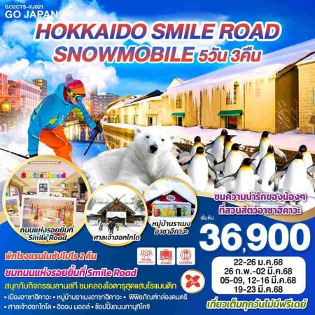 ทัวร์ญี่ปุ่น AJP75-64 HOKKAIDO SMILE ROAD SNOWMOBILE XJ021 (190368)