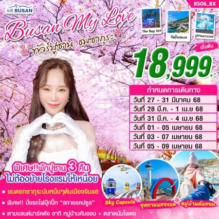 ทัวร์เกาหลี AKR08-01 BUSAN MY LOVE บิน BX (050468)