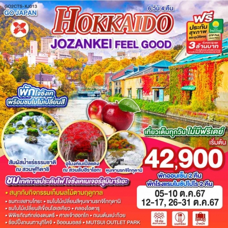 ทัวร์ญี่ปุ่น AJP75-17 HOKKAIDO JOZANKEI FEEL GOOD XJ013 (261067)