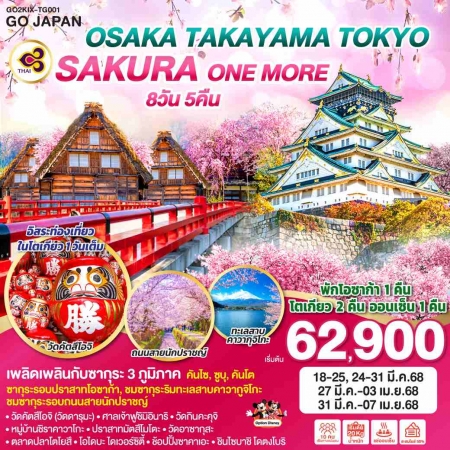 ทัวร์ญี่ปุ่น AJP75-33 OSAKA TAKAYAMA TOKYO SAKURA ONE MORE KIX-TG001 (310368)