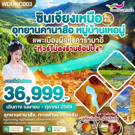 ทัวร์จีน ACH51-06 ซินเจียงเหนือ คานาสือ หมู่บ้านเหอมู่ แพะเมืองผีแห่งคารามาอี้ WDURC003 (101069)