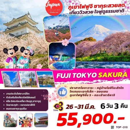 ทัวร์ญี่ปุ่น AJP61-10 TOP FUJI TOKYO SAKURA TOP310 (260368) 