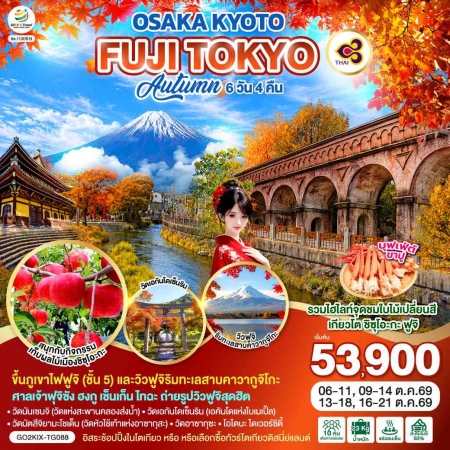 ทัวร์ญี่ปุ่น AJP75-33 OSAKA KYOTO FUJI TOKYO AUTUMN FRUIT PARK KIX-TG088 (161069)