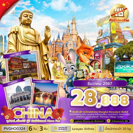 ทัวร์จีน ACH49-08 ซุปตาร์...เซี่ยงไฮ้ อู๋ซี ดิสนีย์แลนด์ Have Fun PVGHO0324 (301268)